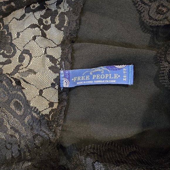 Free People Black Lace Mini Dress Tea For Two Size Xs - Picture 2 of 8